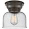 Aditi Bell 8" LED Flush Mount - Oil Rubbed Bronze - Seedy Shade
