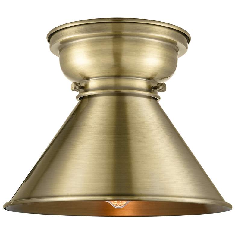 Image 1 Aditi Briarcliff 10" Antique Brass Flush Mount