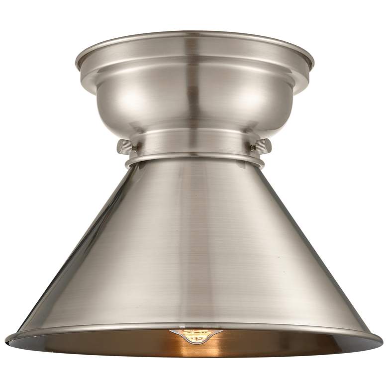 Image 1 Aditi Briarcliff 10" Brushed Satin Nickel Flush Mount