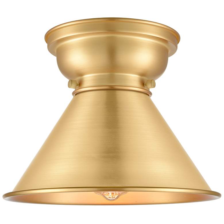 Image 1 Aditi Briarcliff 10" Satin Gold Flush Mount w/ Satin Gold Shade