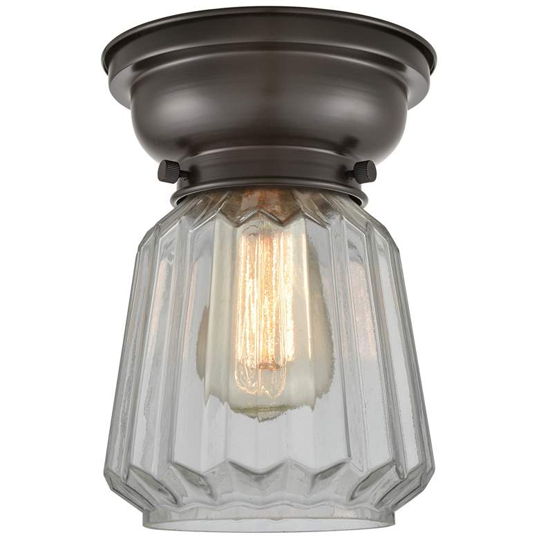 Image 1 Aditi Chatham 7" LED Flush Mount - Oil Rubbed Bronze - Clear Shade