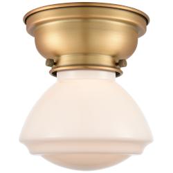 Aditi Olean 7" LED Flush Mount - Brushed Brass - Matte White Shade