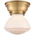 Aditi Olean 7" LED Flush Mount - Brushed Brass - Matte White Shade