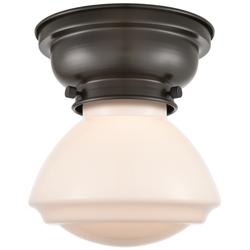 Aditi Olean 7" LED Flush Mount - Oil Rubbed Bronze - Matte White Shade