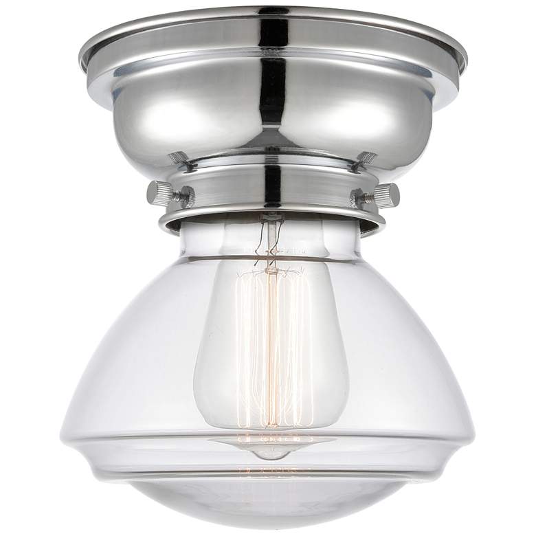 Image 1 Aditi Olean 7" LED Flush Mount - Polished Chrome - Clear Shade