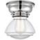 Aditi Olean 7" Polished Chrome Flush Mount w/ Clear Shade