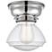 Aditi Olean 7" Polished Chrome Flush Mount w/ Seedy Shade