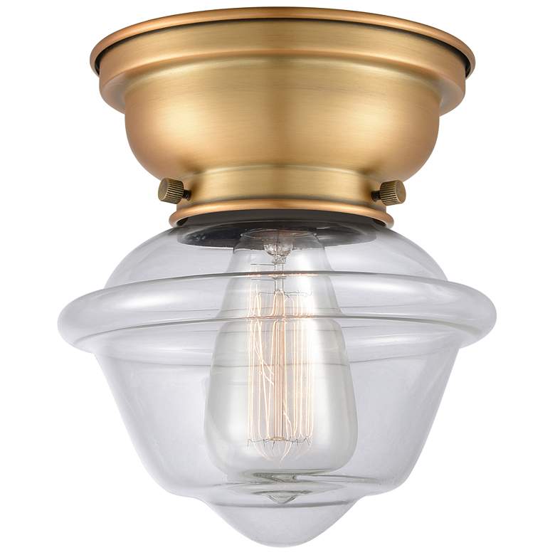 Image 1 Aditi Oxford 8" Brushed Brass Flush Mount w/ Clear Shade
