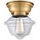 Aditi Oxford 8" Brushed Brass Flush Mount w/ Clear Shade
