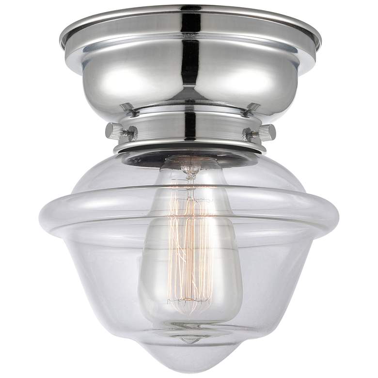 Image 1 Aditi Oxford 8" Polished Chrome Flush Mount w/ Clear Shade