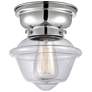 Aditi Oxford 8" Polished Chrome Flush Mount w/ Clear Shade