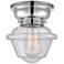 Aditi Oxford 8" Polished Chrome Flush Mount w/ Seedy Shade
