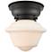 Aditi Oxford 8" LED Flush Mount - Matte Black - Matte White Shade