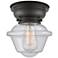 Aditi Oxford 8" LED Flush Mount - Matte Black - Seedy Shade