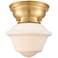 Aditi Oxford 8" LED Flush Mount - Satin Gold - Matte White Shade