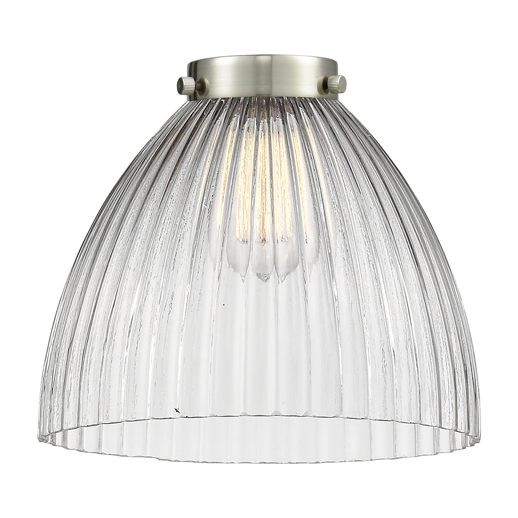 Image 3 Aditi Seneca Falls 10" Matte Black Flush Mount w/ Halophane Shade more views