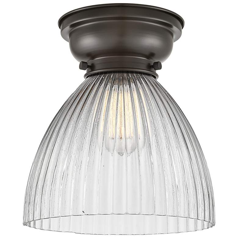 Image 1 Aditi Seneca Falls 10" Oil Rubbed Bronze Flush Mount w/ Halophane Shad