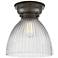 Aditi Seneca Falls 10" Oil Rubbed Bronze Flush Mount w/ Halophane Shad
