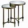 Aditya 18" Wide Brass and Mirrored Nesting End Tables Set of 2