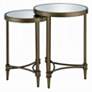 3_Aditya 18" Wide Brass and Mirrored Nesting End Tables Set of 2 more views