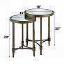 4_Aditya 18" Wide Brass and Mirrored Nesting End Tables Set of 2 more views