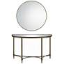 2_Aditya 47" Wide Brass and Mirrored Console Table with Wall Mirror