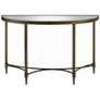 3_Aditya 47" Wide Brass and Mirrored Console Table with Wall Mirror more views