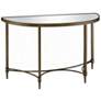 4_Aditya 47" Wide Brass and Mirrored Console Table with Wall Mirror more views
