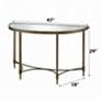 7_Aditya 47" Wide Brass and Mirrored Console Table with Wall Mirror more views