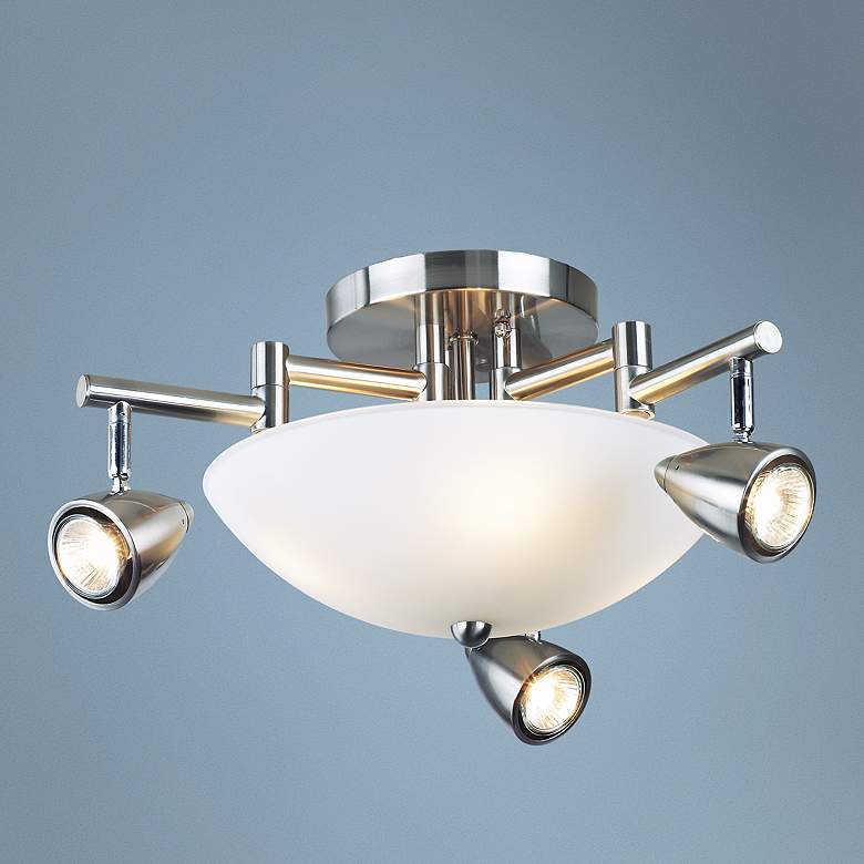 Image 1 Adjustable 20 inch Wide Three Arm Ceiling Light Fixture