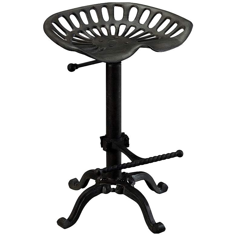 Image 1 Adjustable Black Tractor Seat Barstool