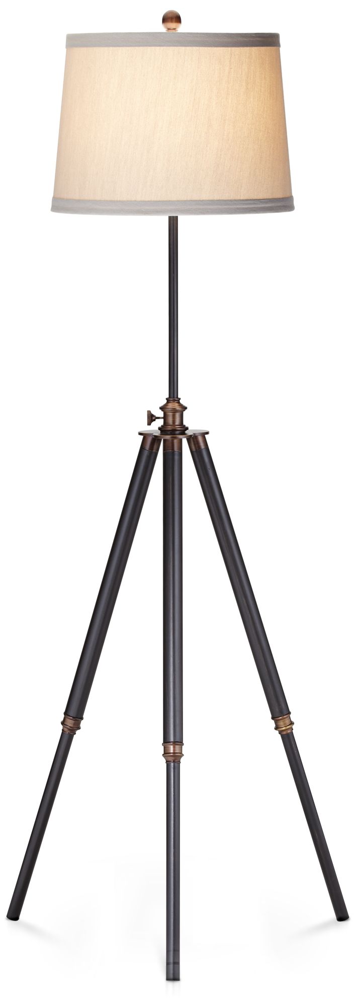 Adjustable Height Antique Bronze Tripod Floor Lamp 4N740 Lamps Plus