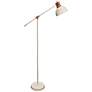 Thumbnail2 of Adjustable Metal Copper & White Floor Lamp With White Metal Shade