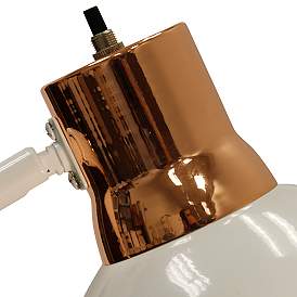 Image3 of Adjustable Metal Copper & White Floor Lamp With White Metal Shade more views