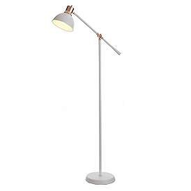 Image5 of Adjustable Metal Copper & White Floor Lamp With White Metal Shade more views