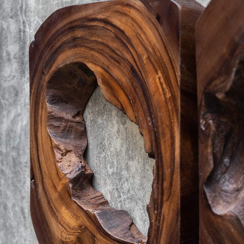 Image 7 Adlai 12" Wide Natural Wood Wall Art Designs - Set of 6 more views