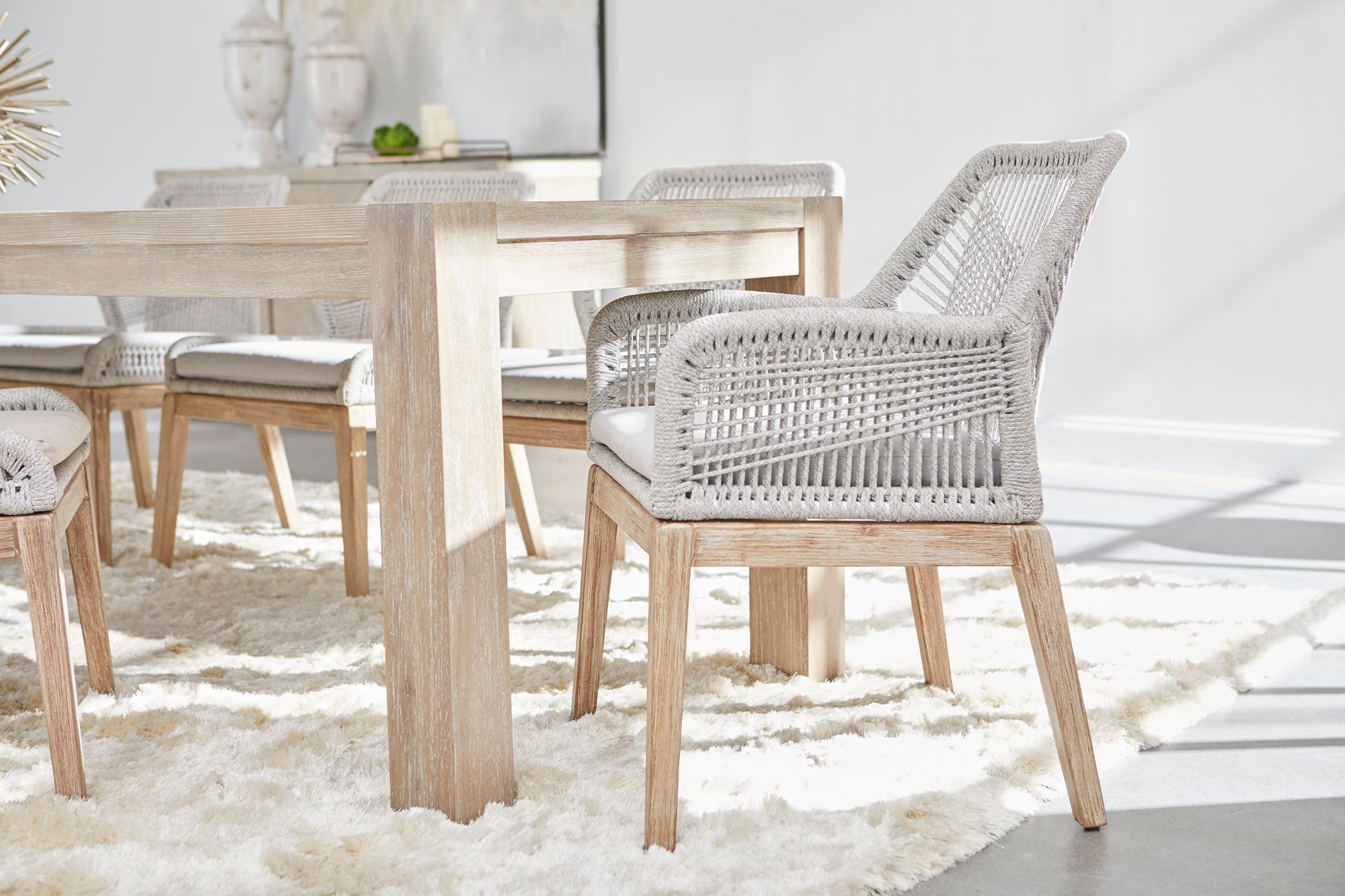 Adler 102 1/2" Wide Natural Gray Extendable Dining Table
