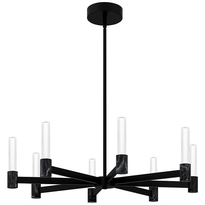 Image 2 Adler Integrated LED Matte Black Chandelier
