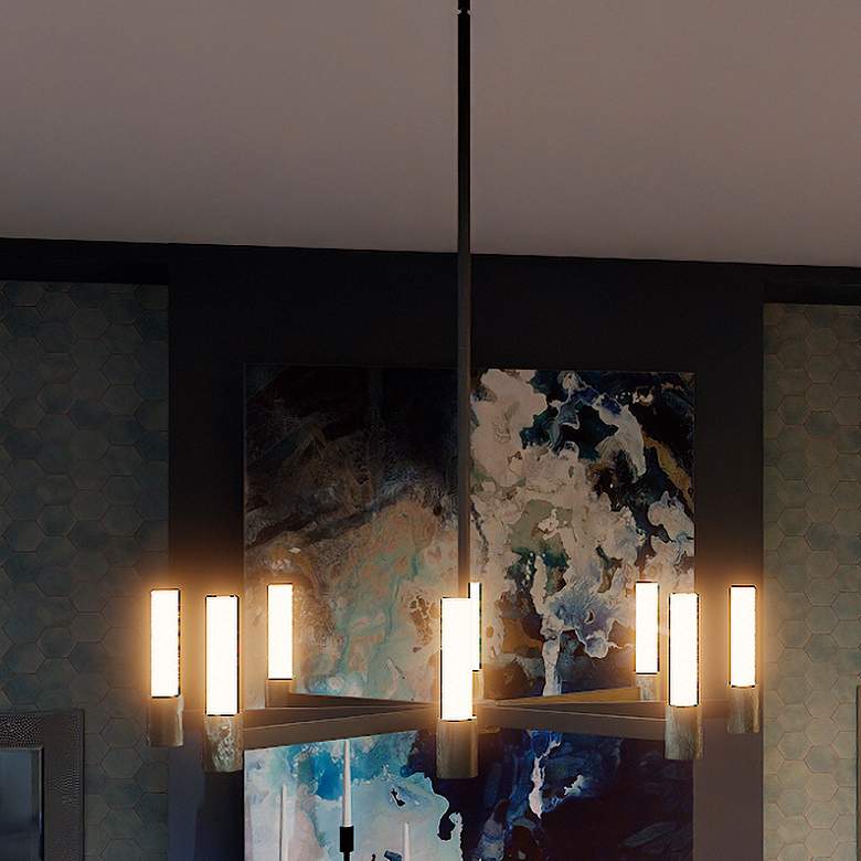 Image 1 Adler Integrated LED Matte Black Chandelier