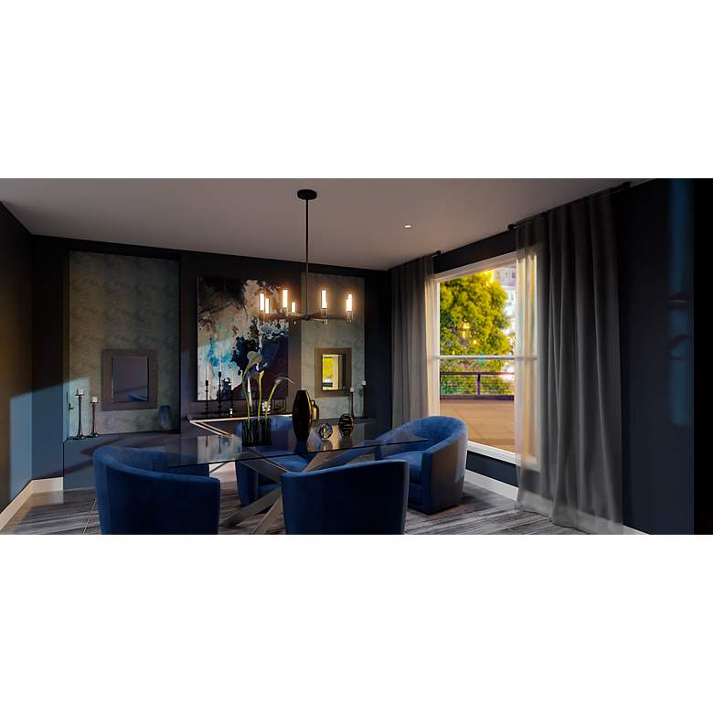 Image 3 Adler Integrated LED Matte Black Chandelier more views