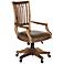 Adler Natural Acacia Adjustable Upholstered Desk Chair