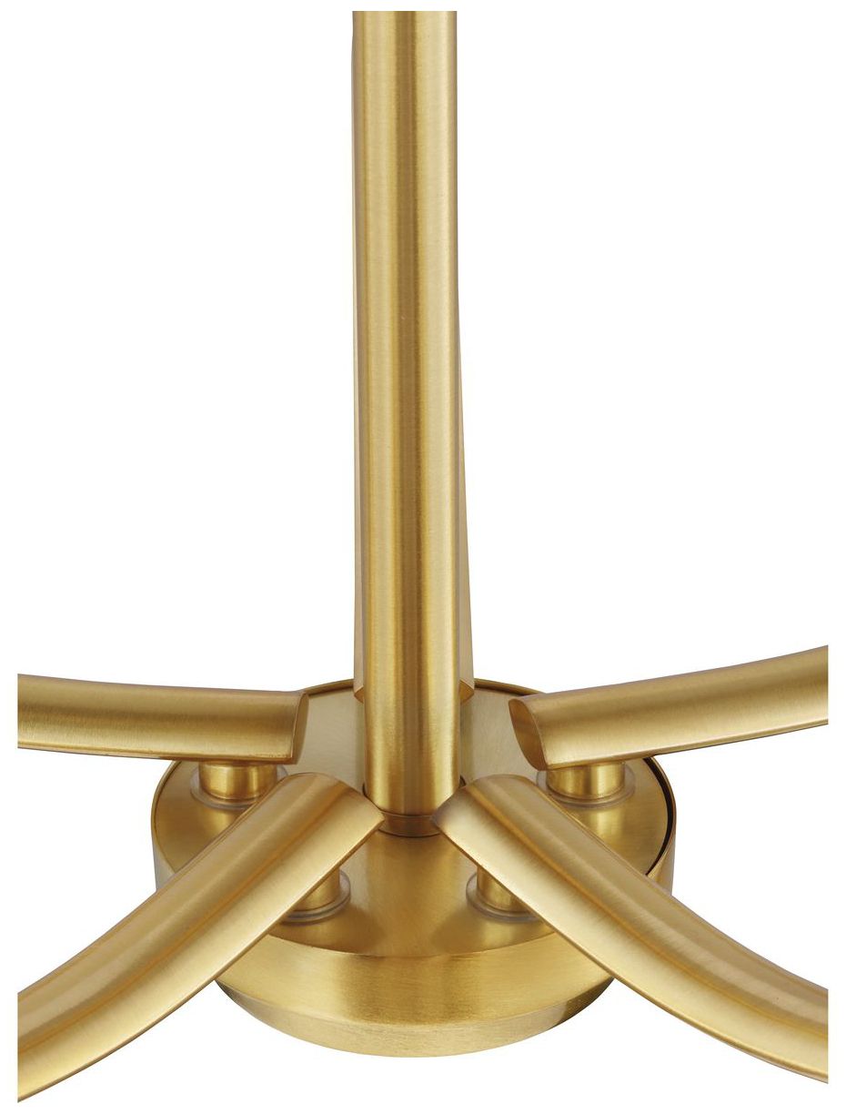 Image 7 Adley Collection Five-Light Etched White Glass Chandelier more views