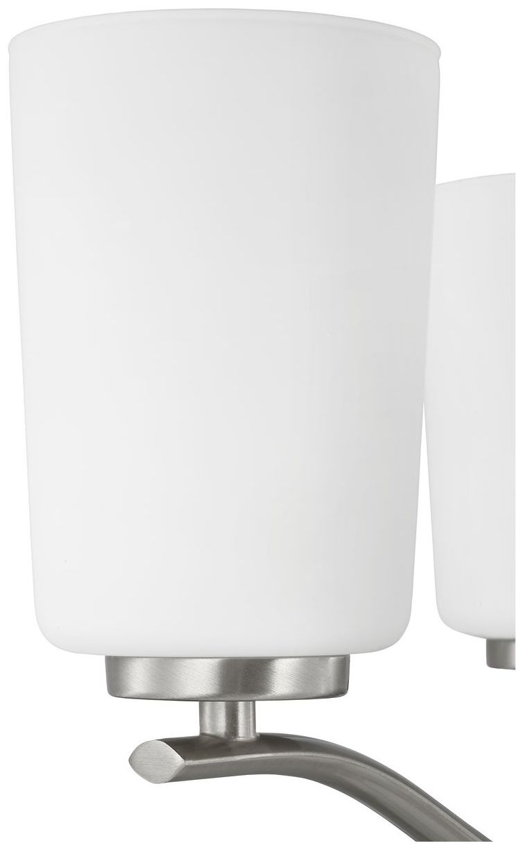 Adley Collection Nine-Light Etched White Glass Chandelier