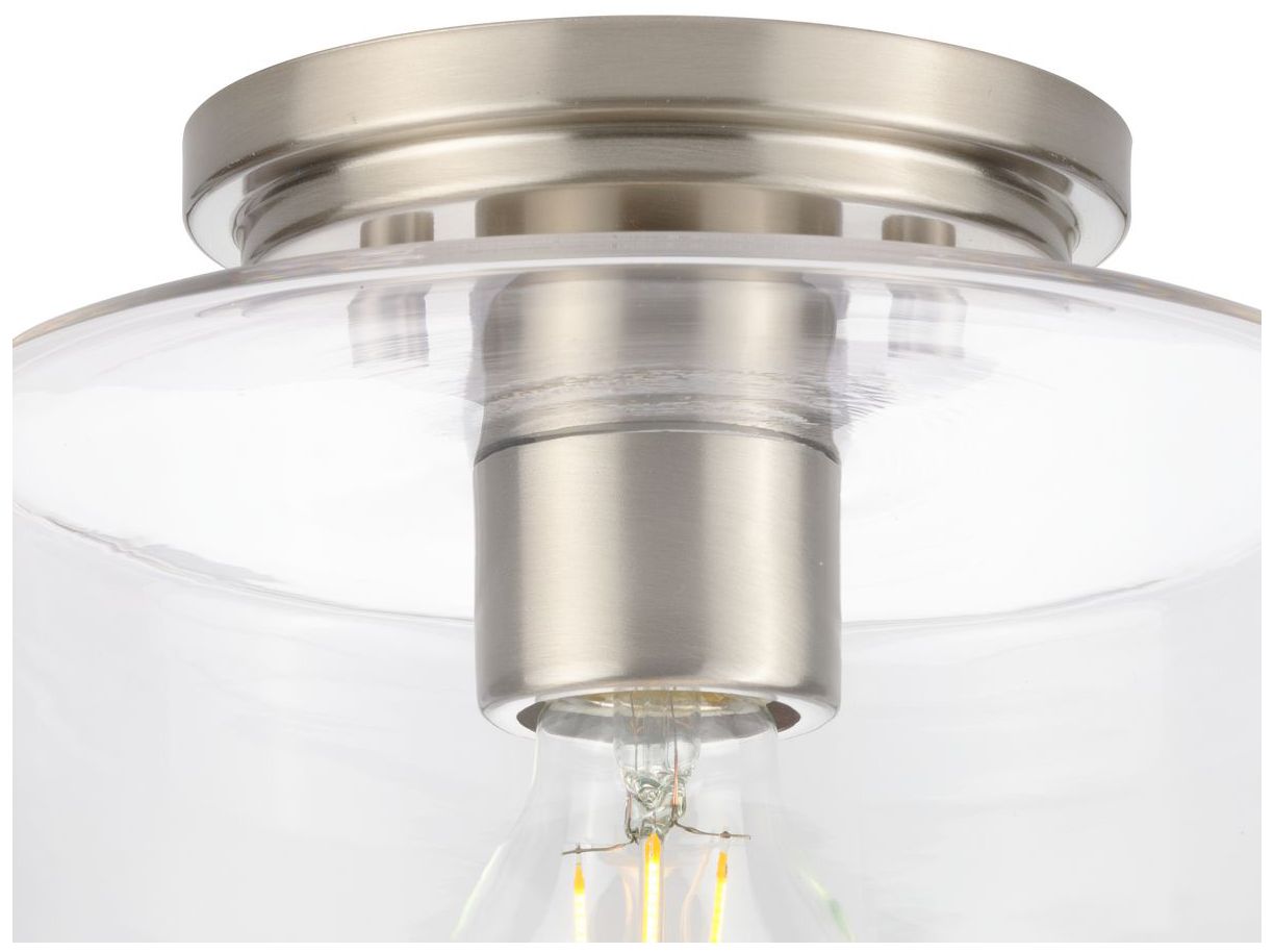 Image 3 Adley Collection One-Light Clear Glass Flush Mount Light more views