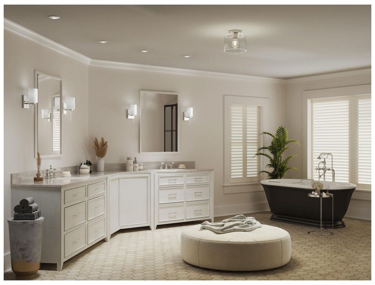 Thumbnail2 of Adley Collection One-Light Clear Glass Flush Mount Light more views