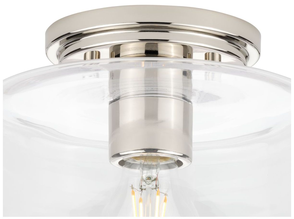 Adley Collection One-Light Clear Glass Flush Mount Light