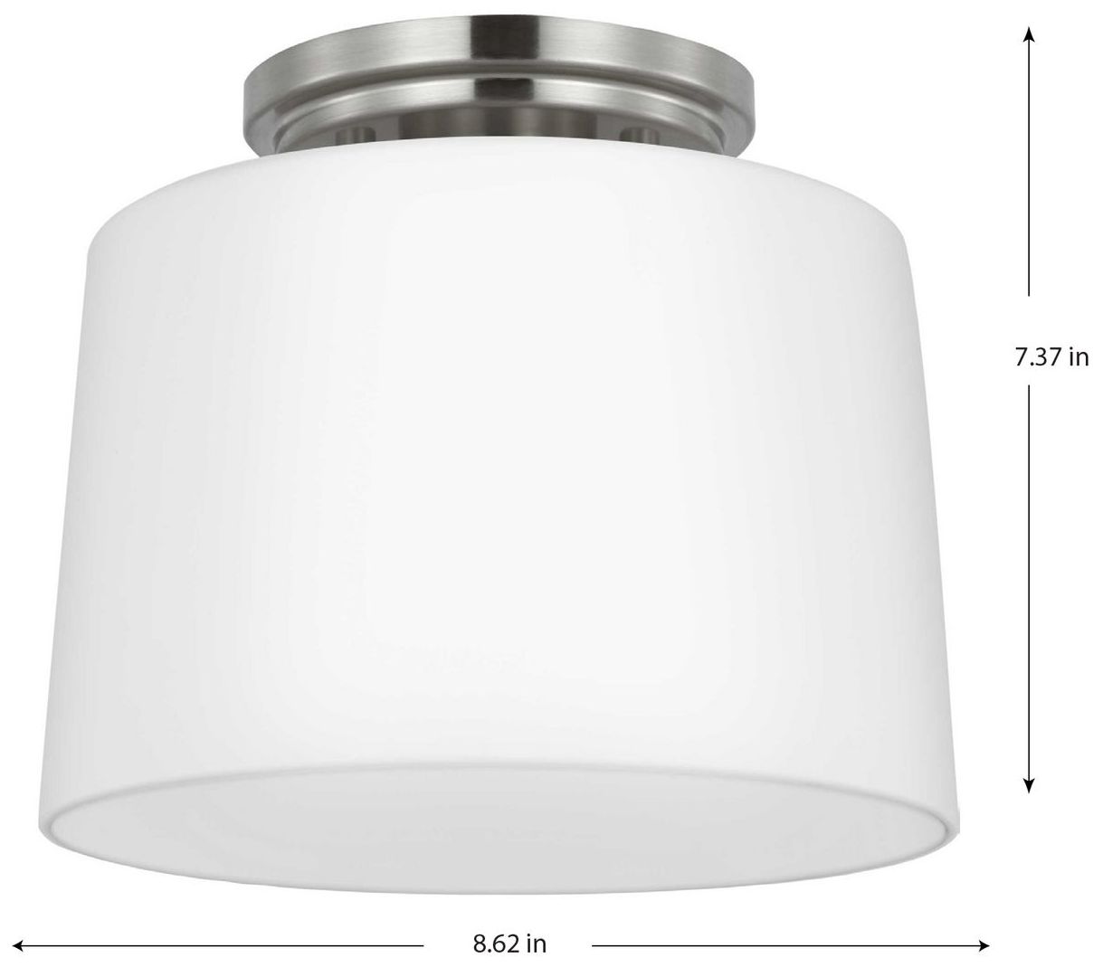 Image 4 Adley Collection One-Light Etched Opal Glass Flush Mount Light more views