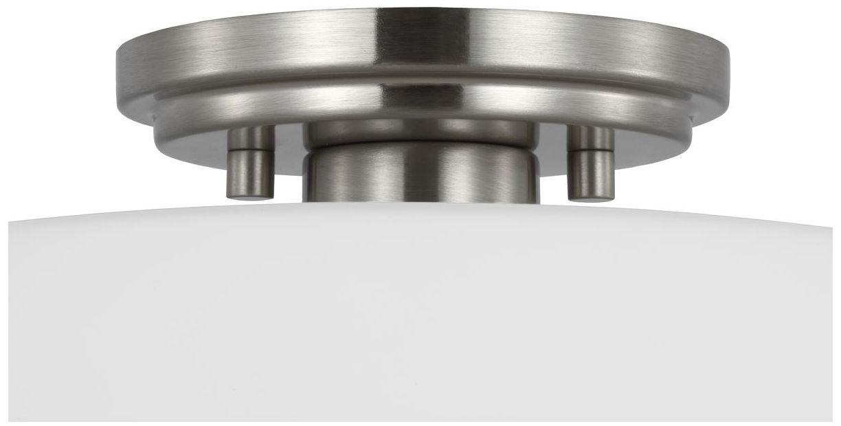 Adley Collection One-Light Etched Opal Glass Flush Mount Light