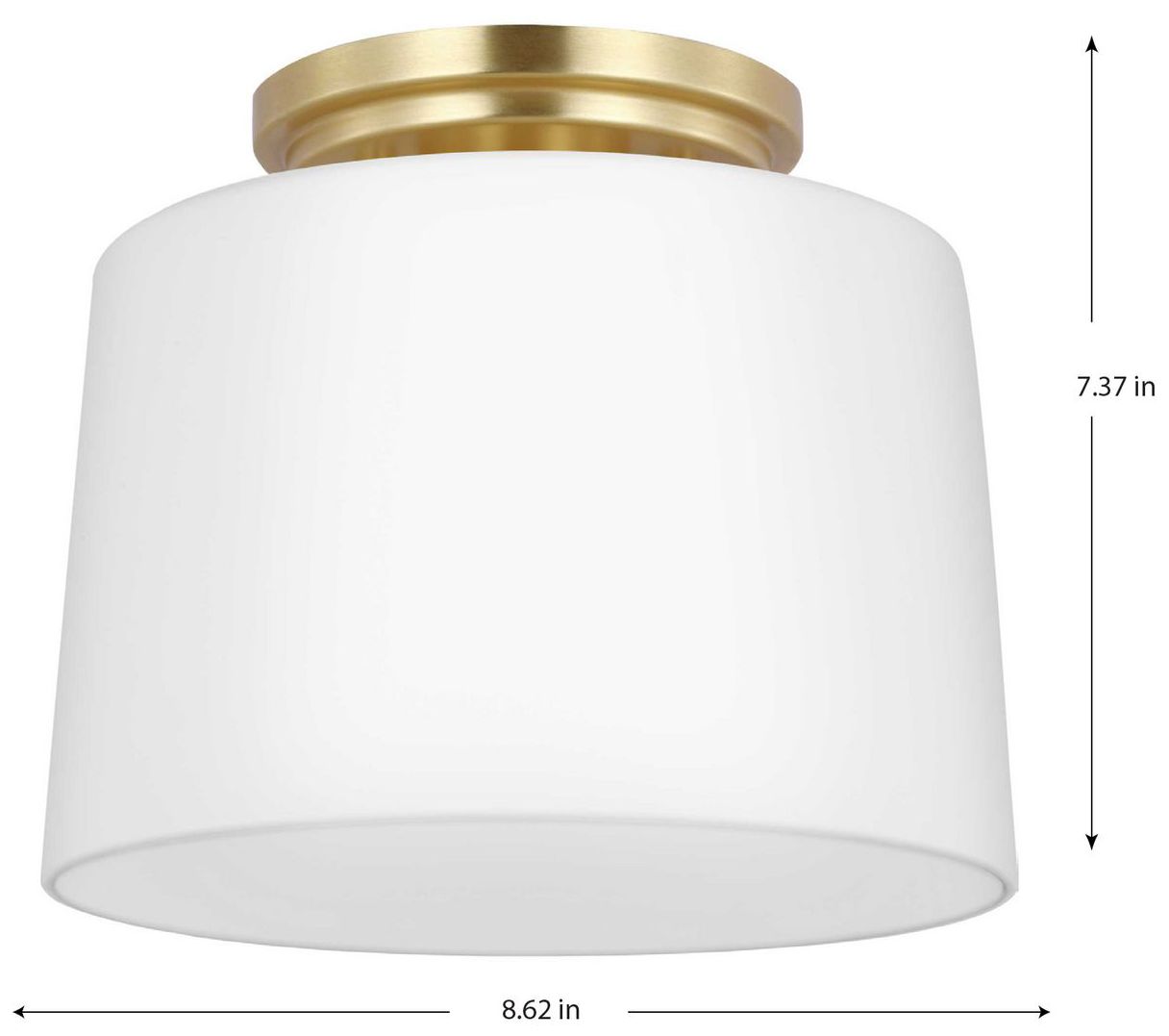 Image 4 Adley Collection One-Light Etched Opal Glass Flush Mount Light more views