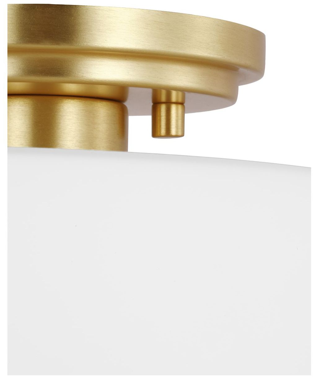Adley Collection One-Light Etched Opal Glass Flush Mount Light